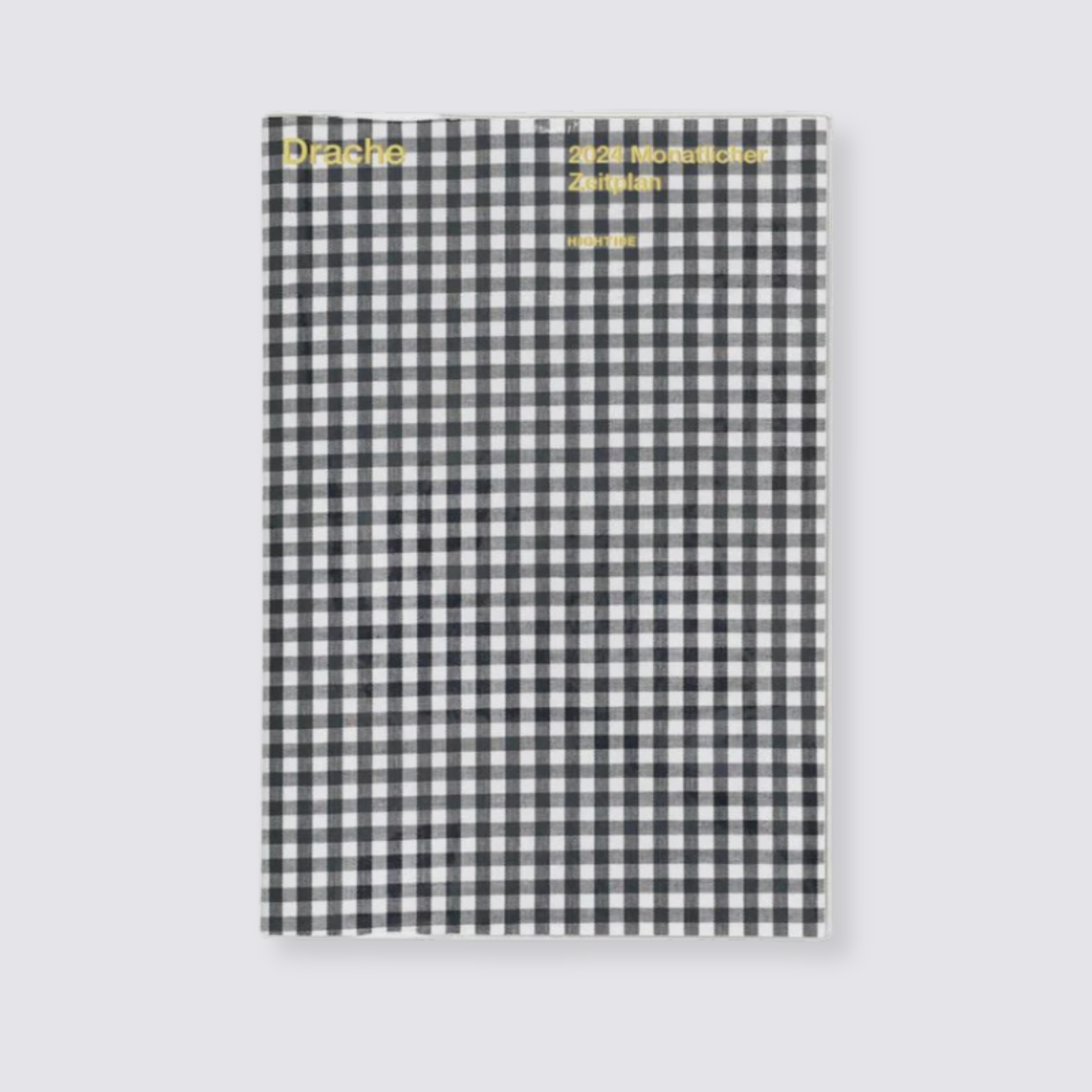 2024 Monthly Diary - Black Gingham