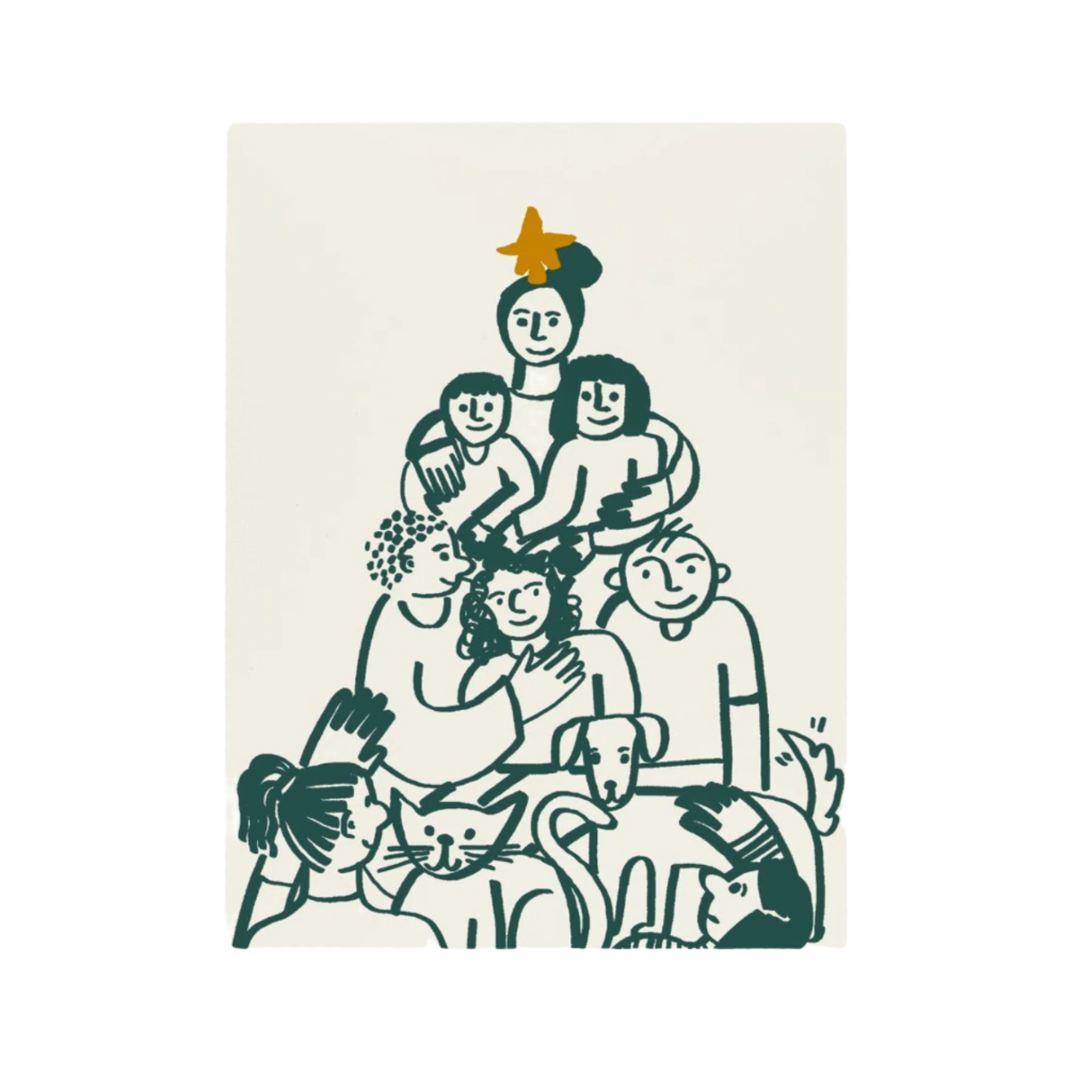 Illustrated Christmas Cards - Set of 6