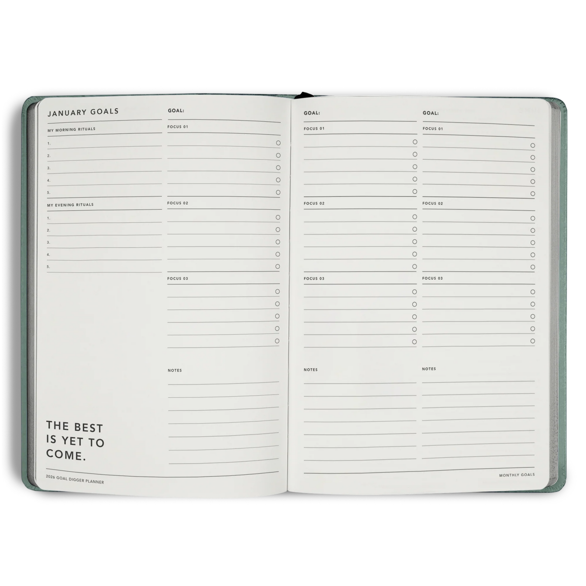 2026 Goal Digger Diary - Classic / Black
