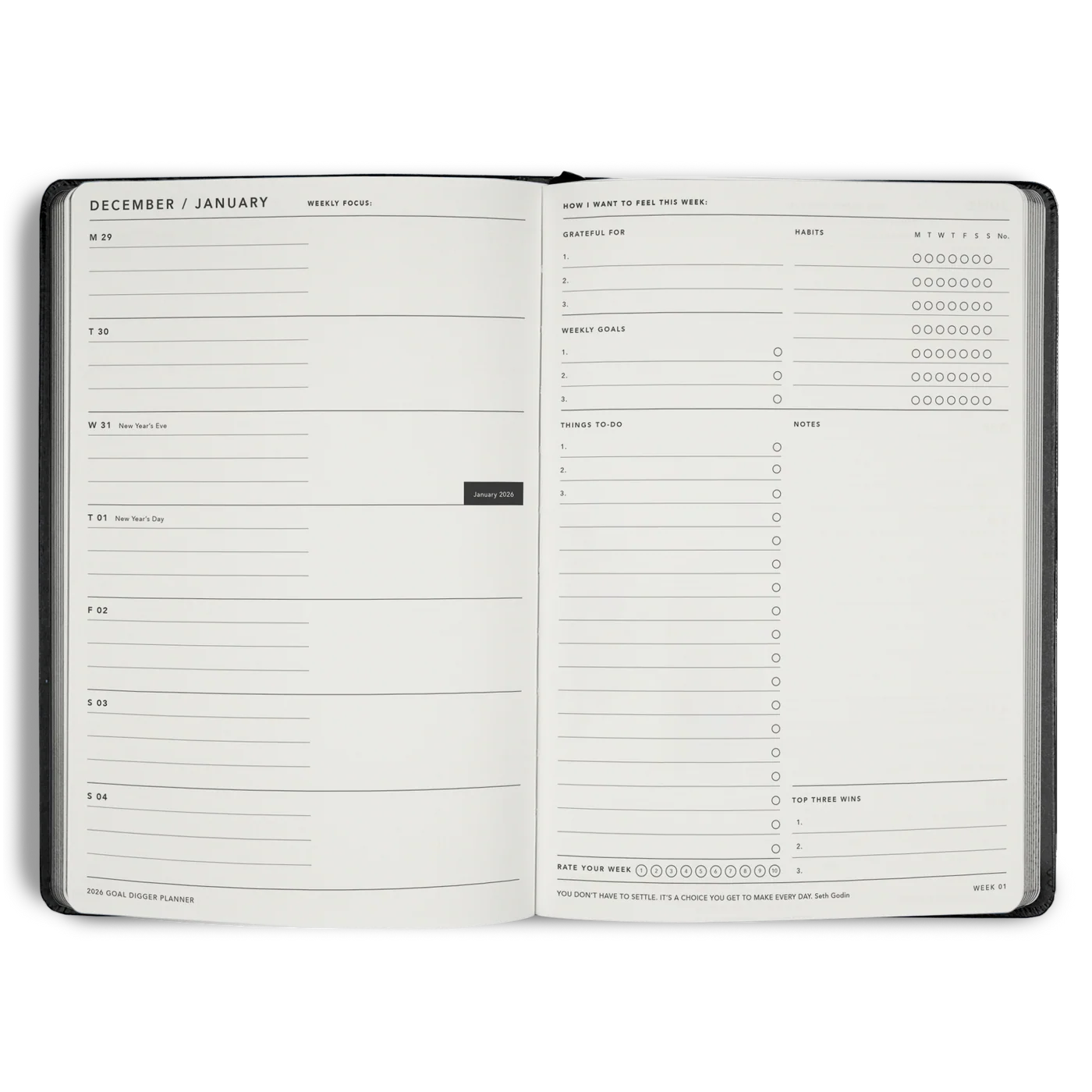 2026 Goal Digger Diary - Bold / Element Blue