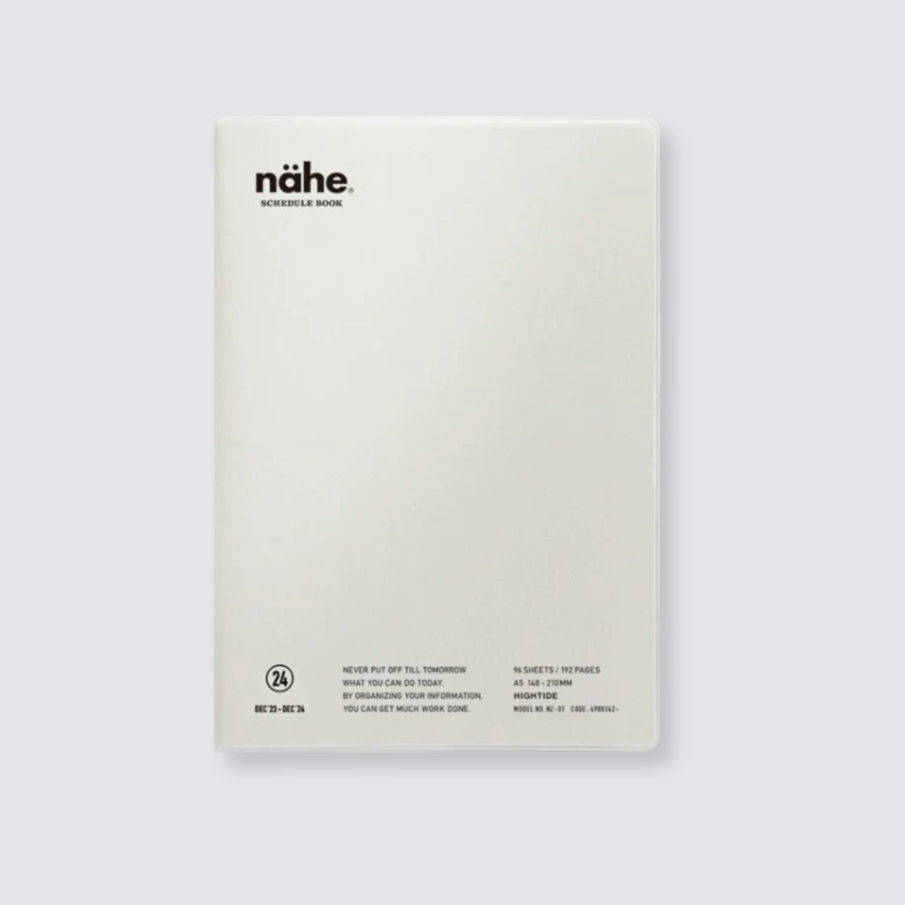 2024 Nahe Weekly Diary - Ivory