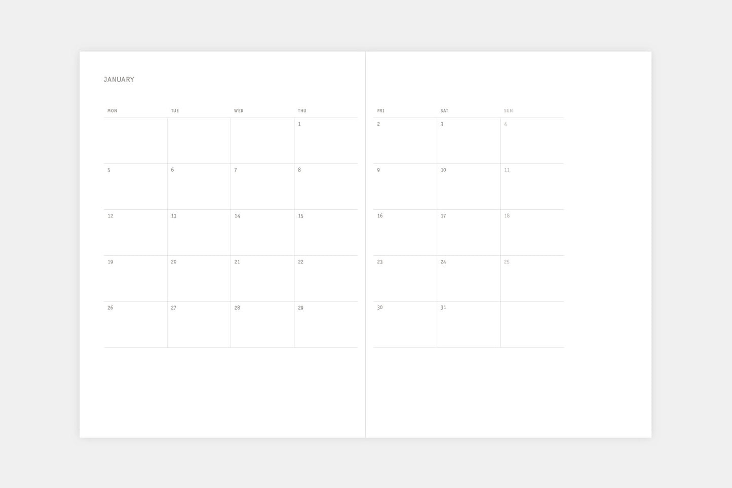 2026 Klasyk Weekly Diary - Moss