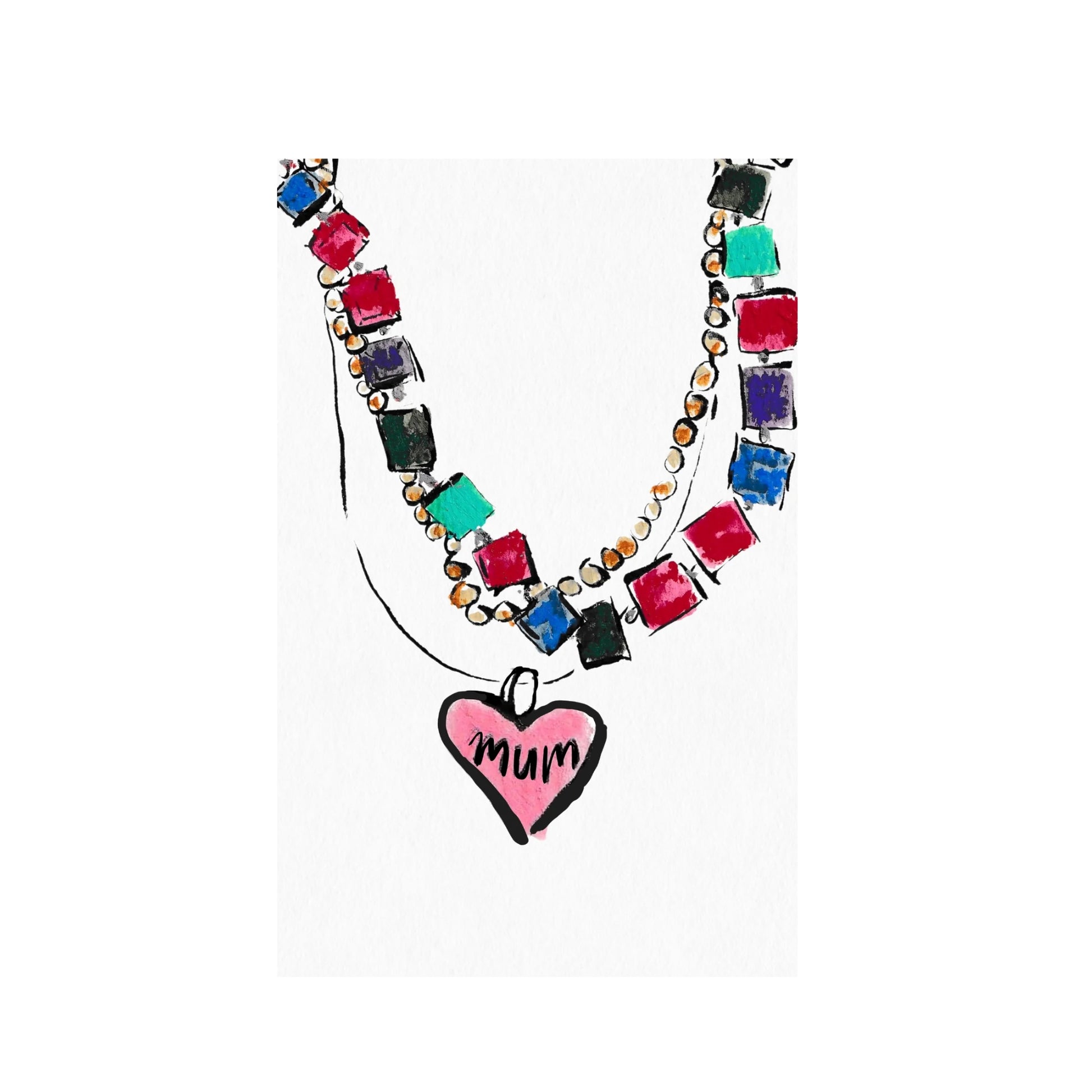 Mum Necklace Card