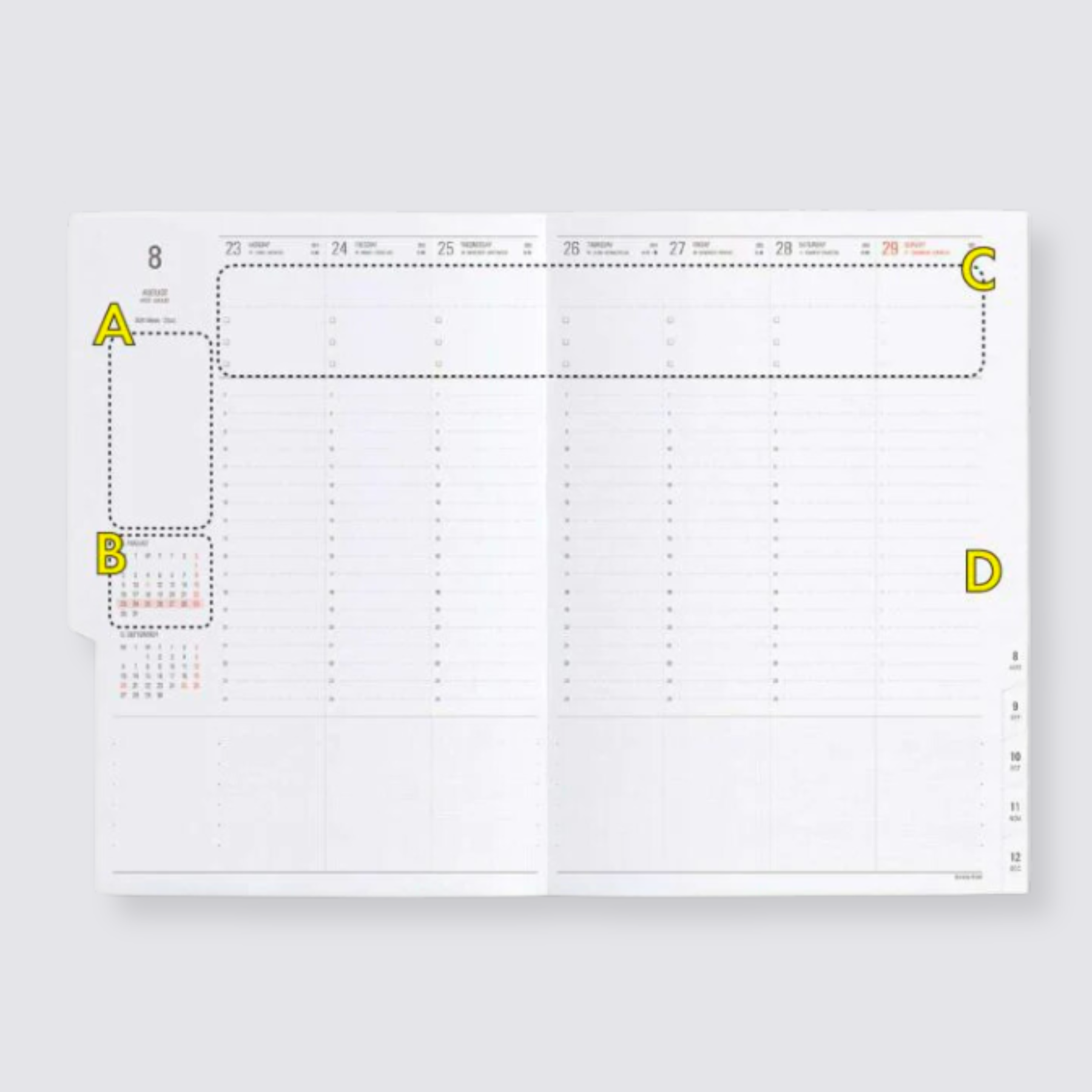 2024 Nahe Weekly Diary - Yellow