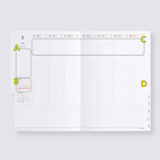2024 Nahe Weekly Diary - Grey
