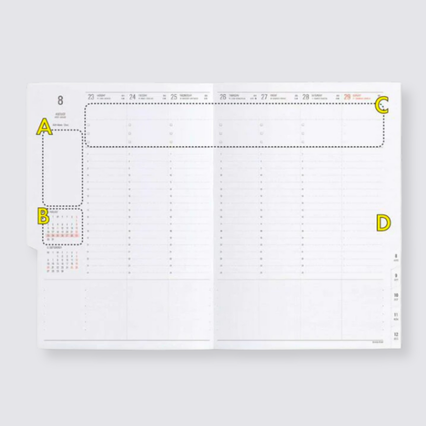 Weekly spread 2024 planner