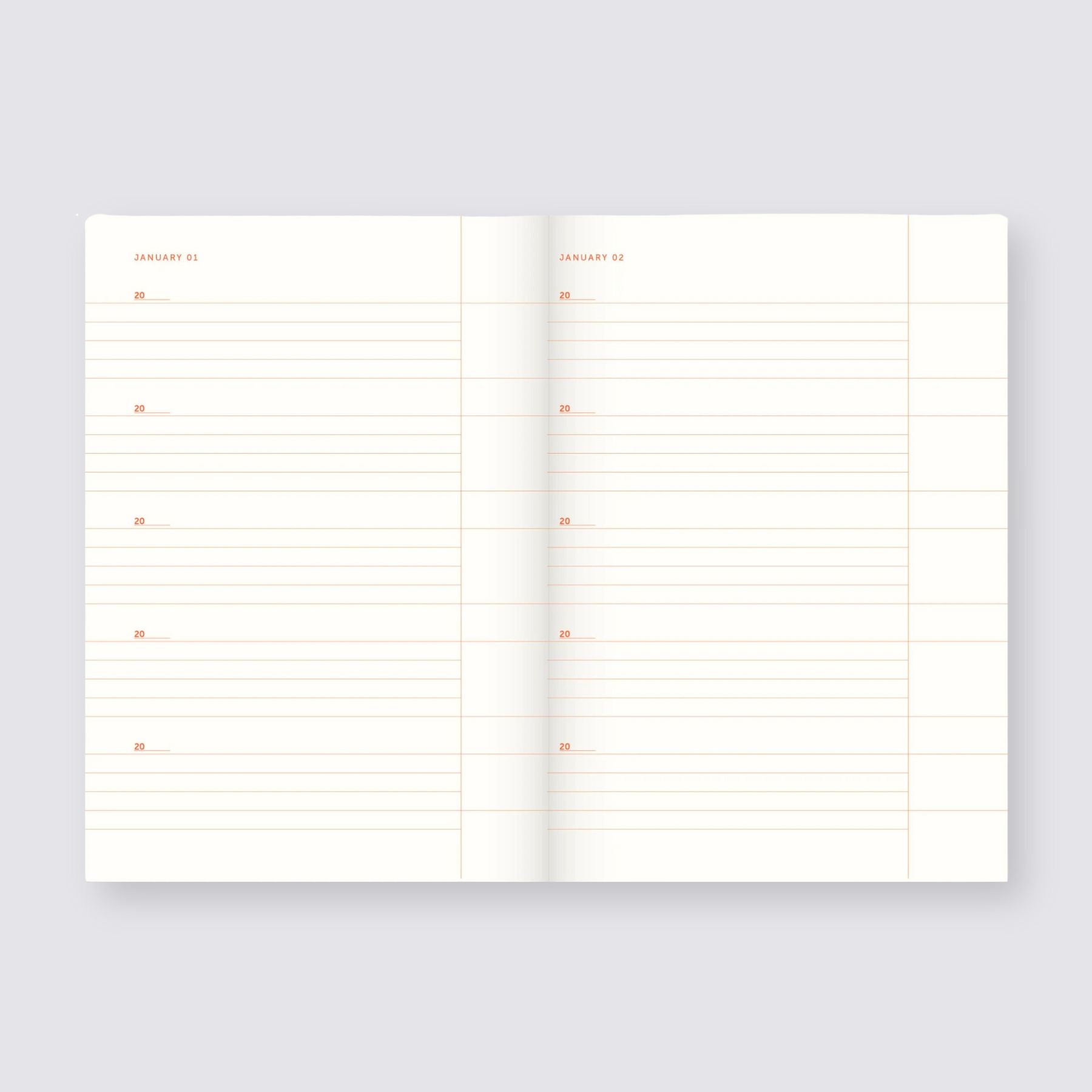 One Line A Day Journal - Orange