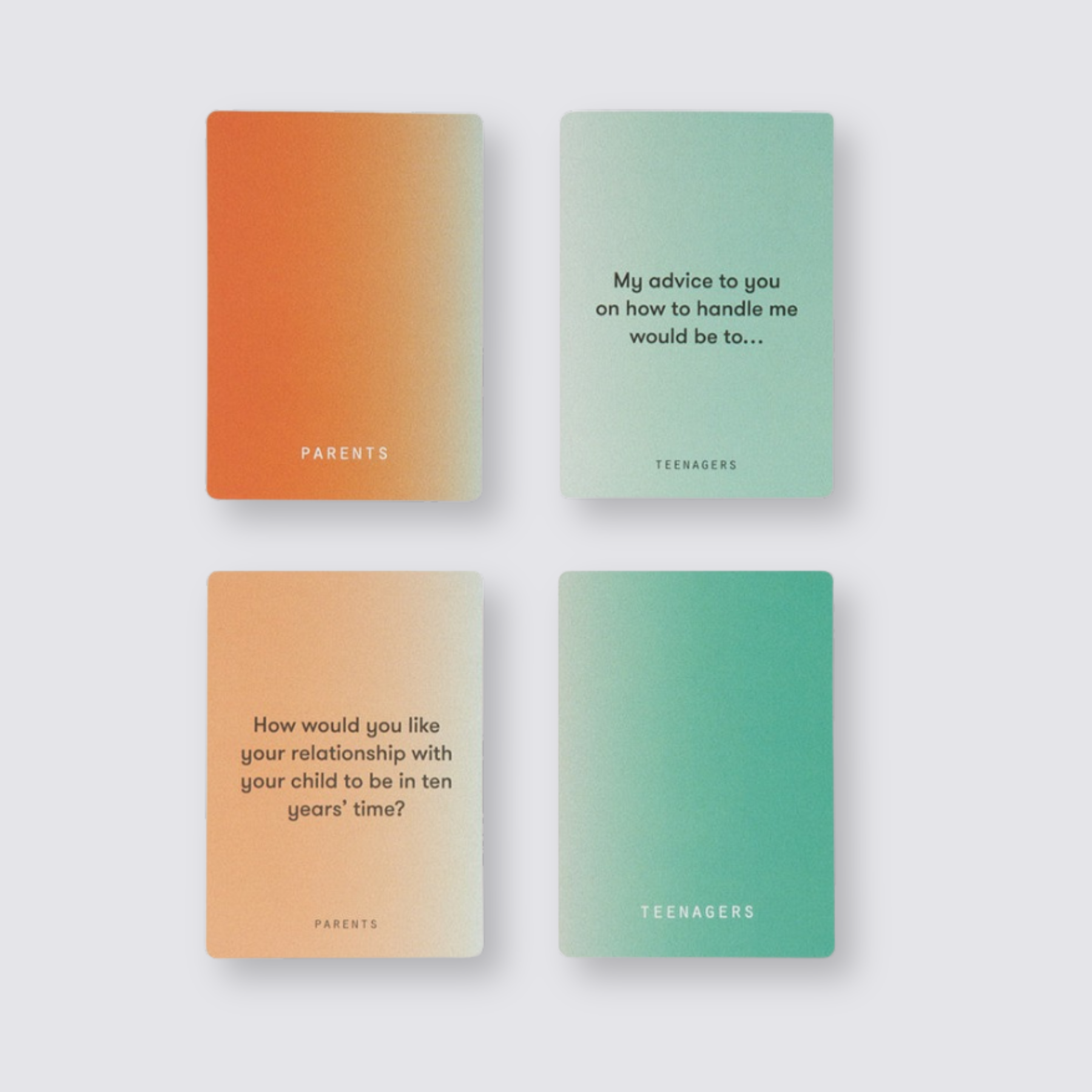 Parents and Teenagers Prompt Cards