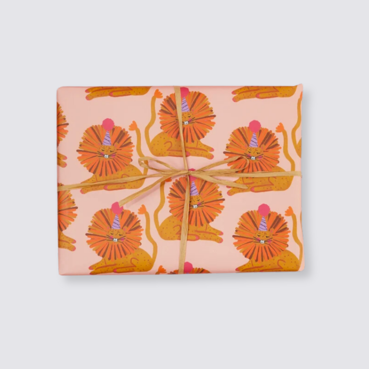 Party lion wrapping paper