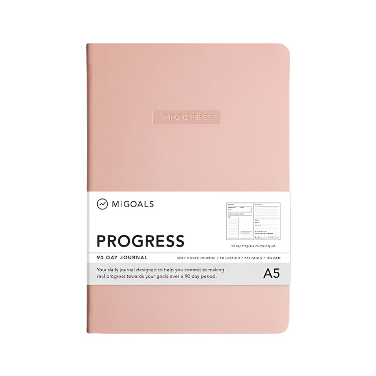 90 Day Progress Journal - Pink