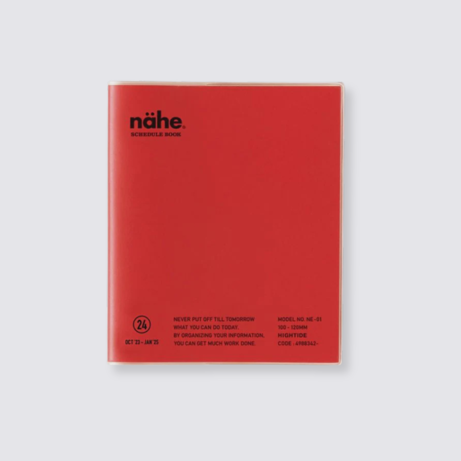 2024 Nahe Pocket Monthly Diary - Red