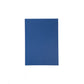 Blue notebook with a logo on a white background