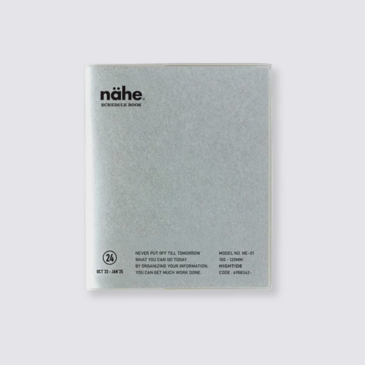 Silver pocket monthly planner nahe