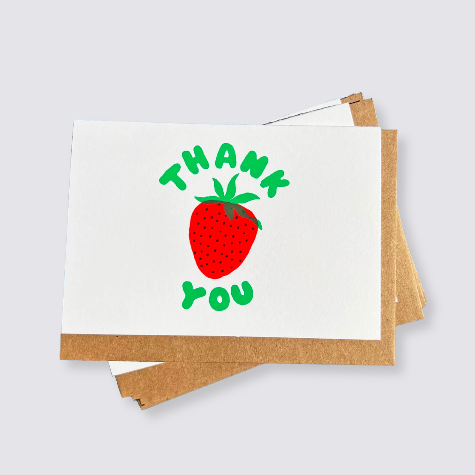 Handprinted Strawberry Notecards - Set of 6