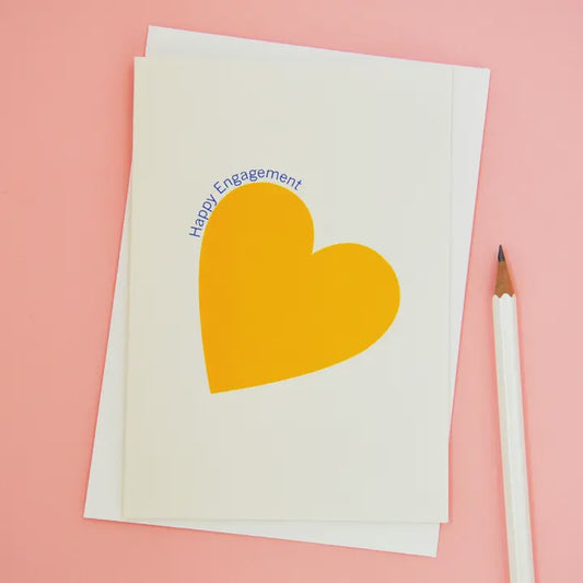 Sunny Heart Happy Engagement Card