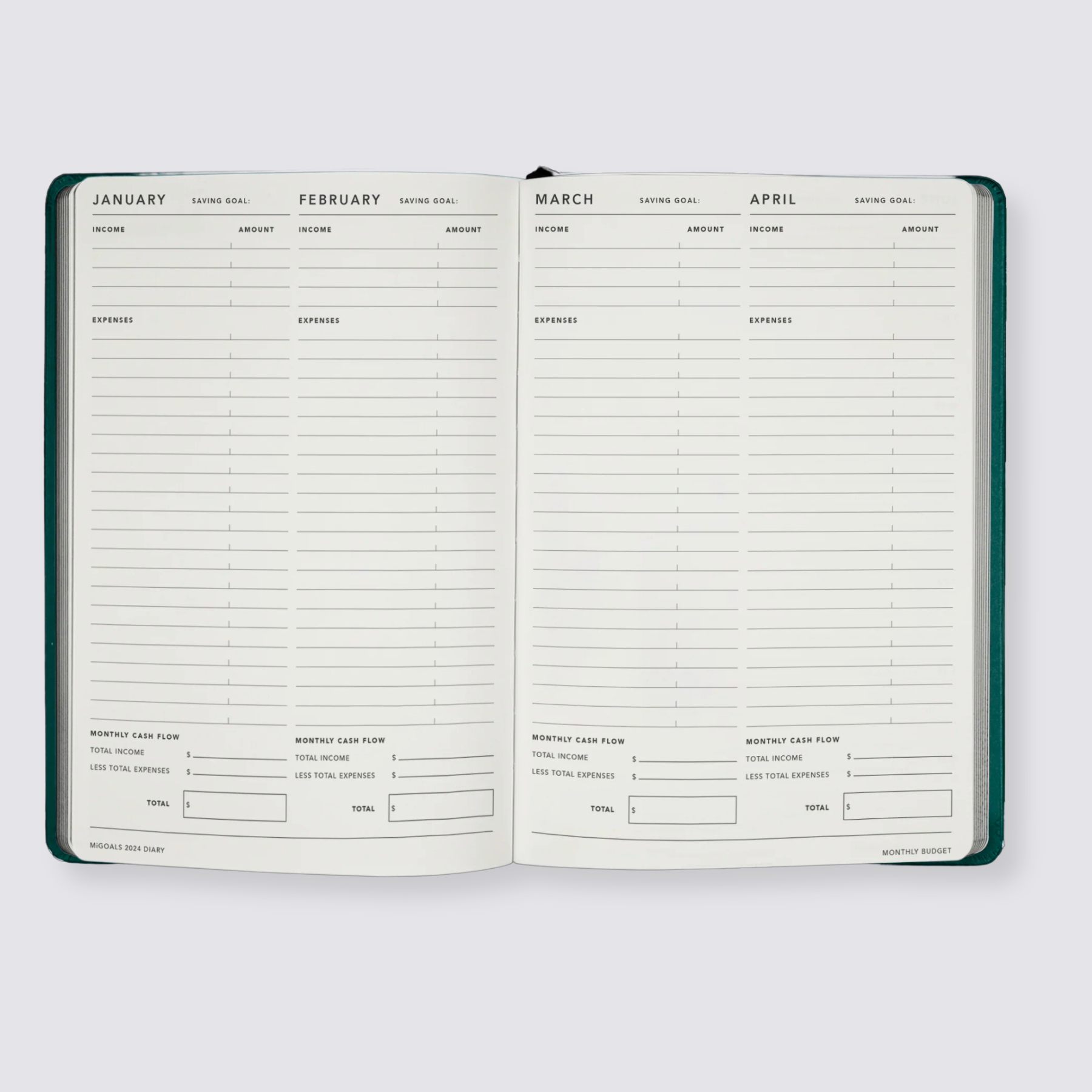 2024 Weekly Spread Diary - Lilac