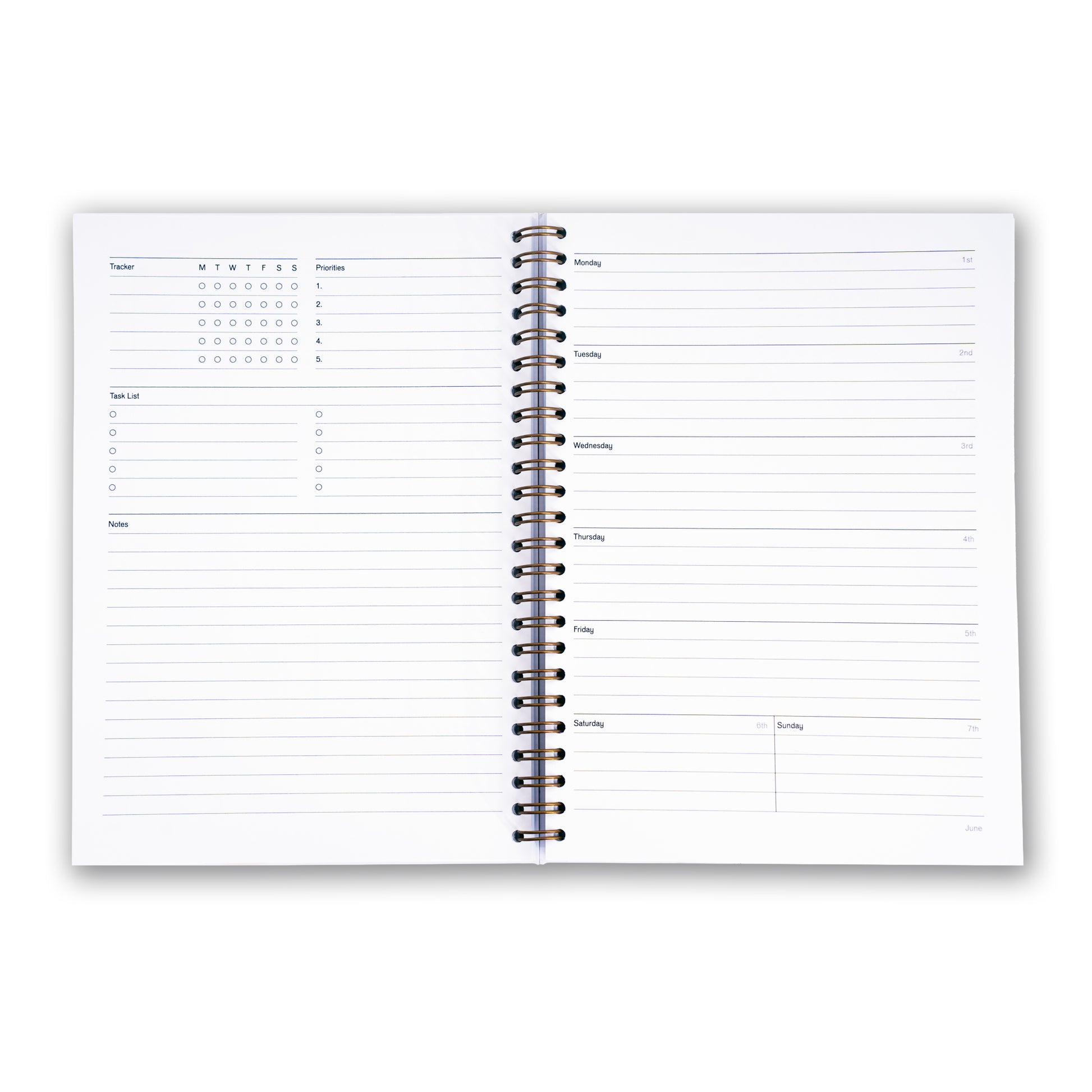2026 Wirebound Weekly Diary - Mulberry Red