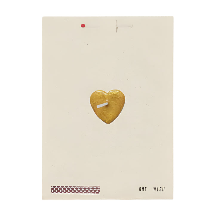 Gold Heart Wish Card