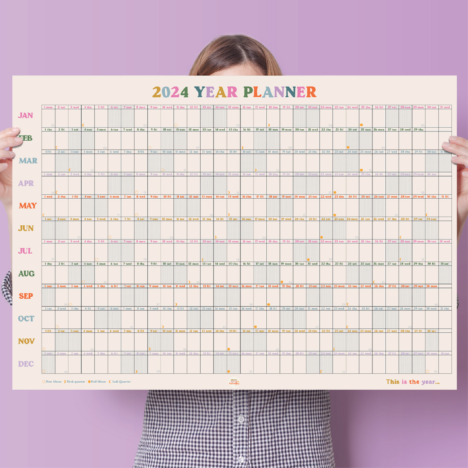 2024  Wall Planner - Landscape - This Is the Year