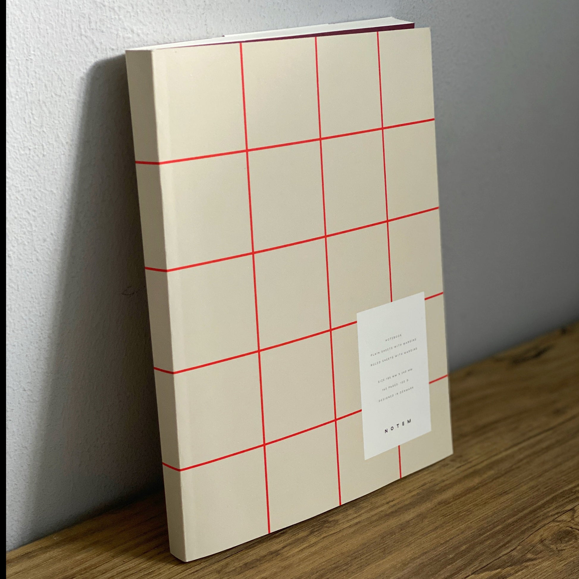 Uma Ruled Notebook - Large / Light Grey
