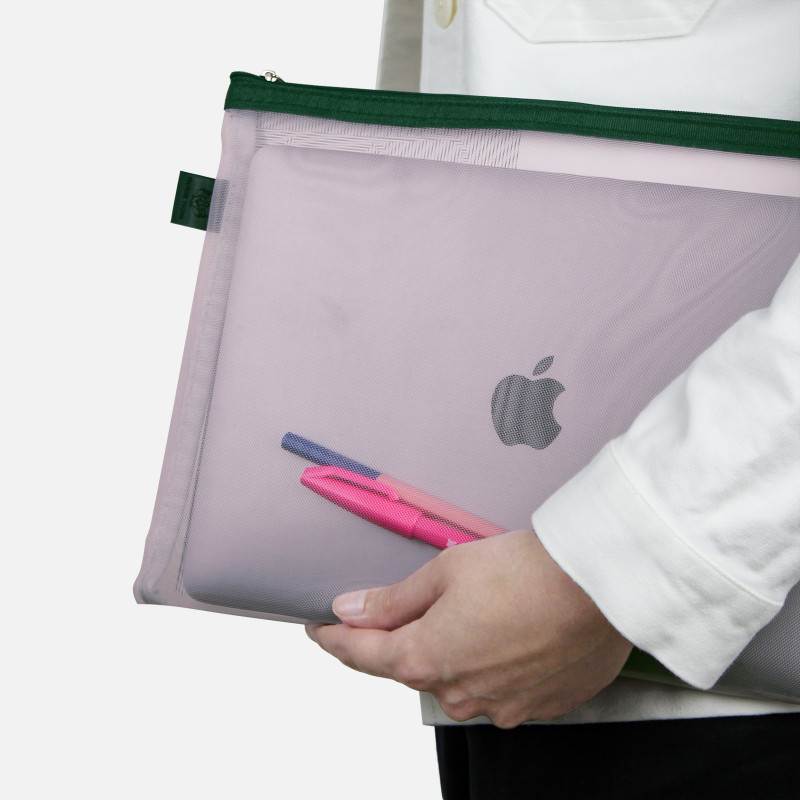 Mesh Pouch Pencil Case Large - Black