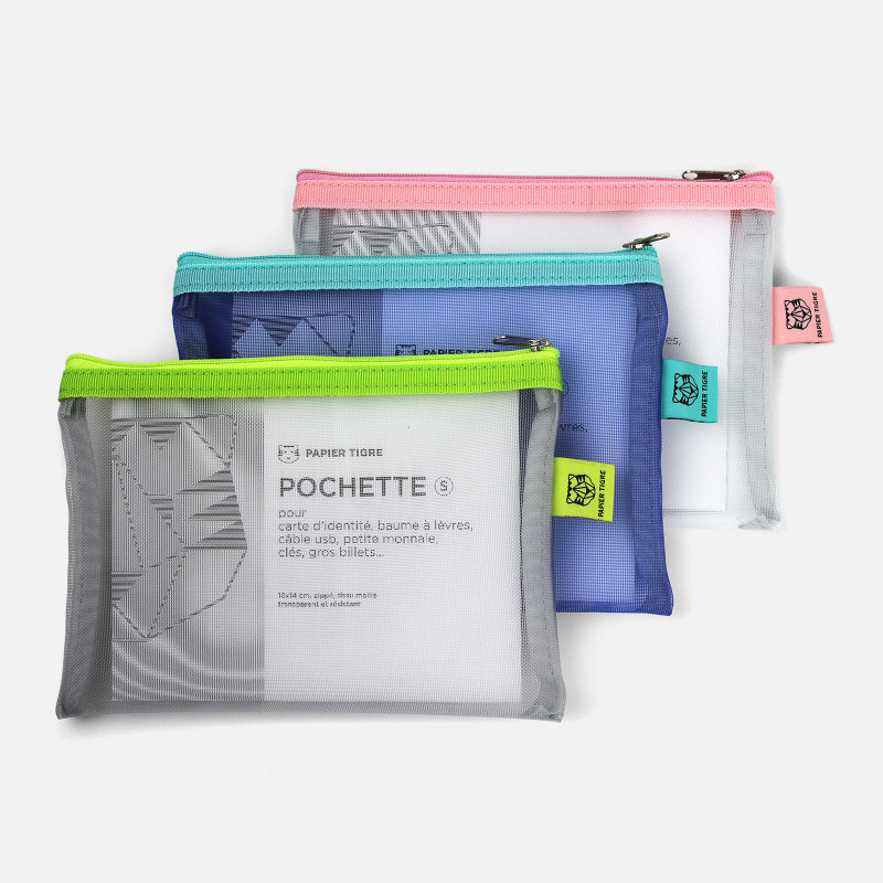 Mesh Pouch Pencil Case Small - Lime