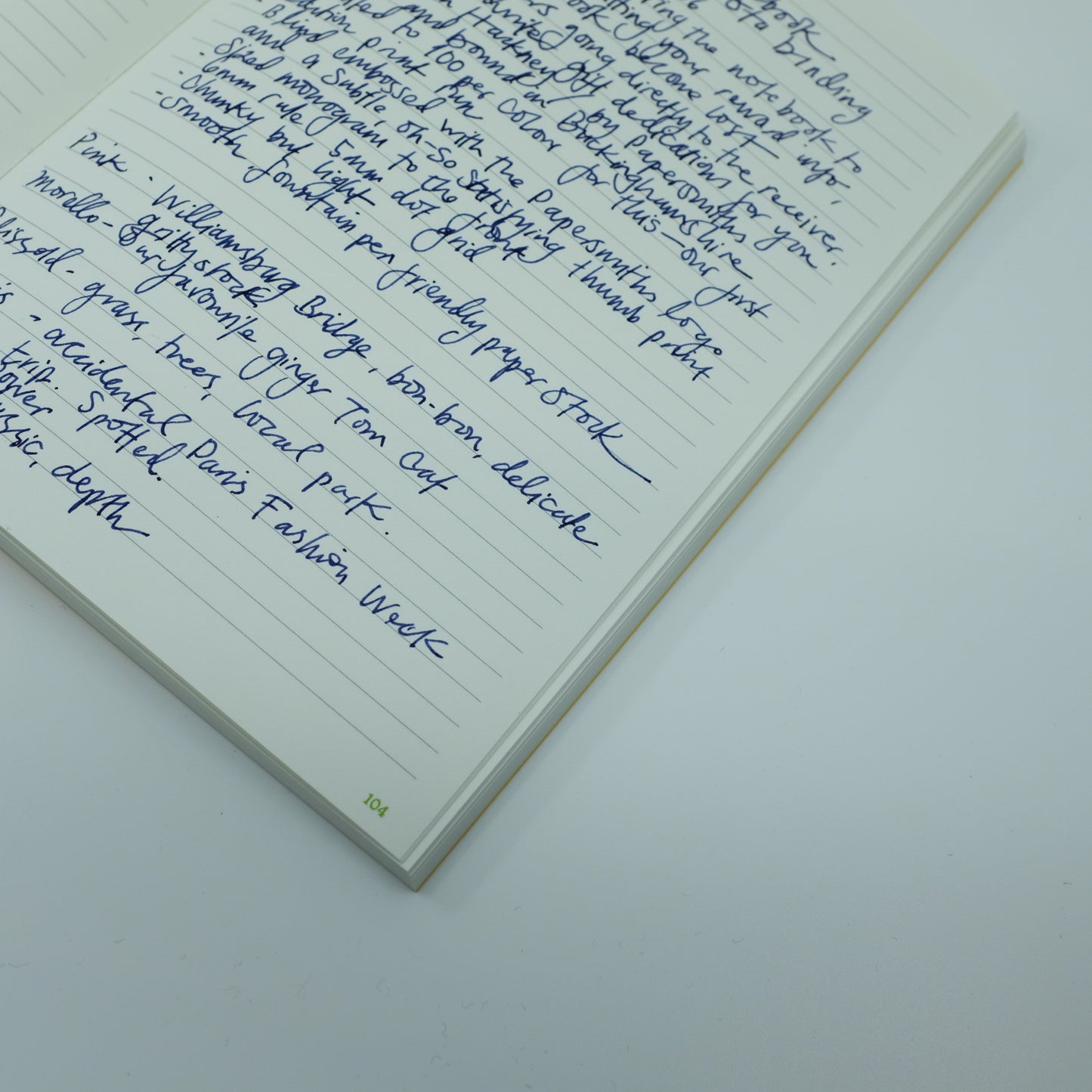 Writing in notebook
