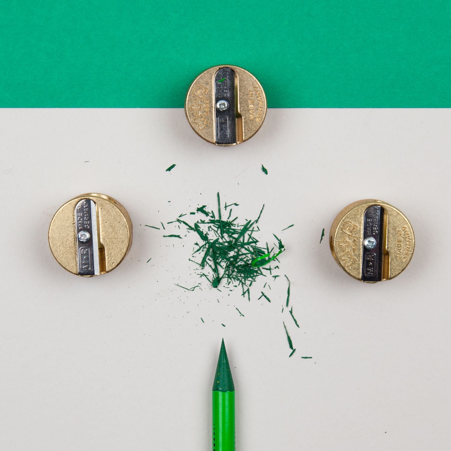 Double Hole Brass Round Sharpener