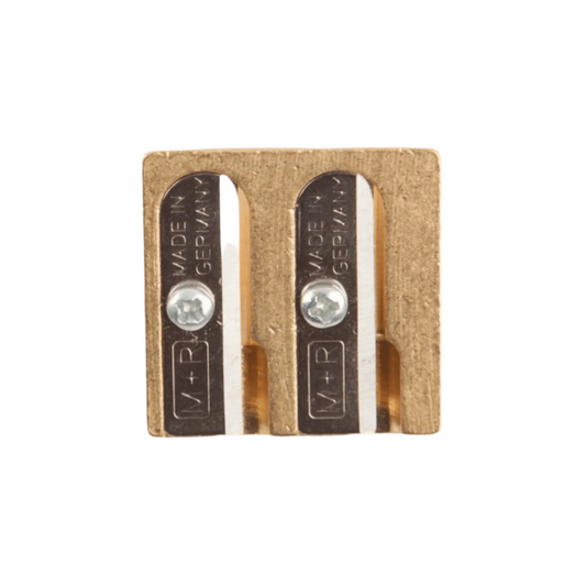 Double Hole Wedge Sharpener - Brass