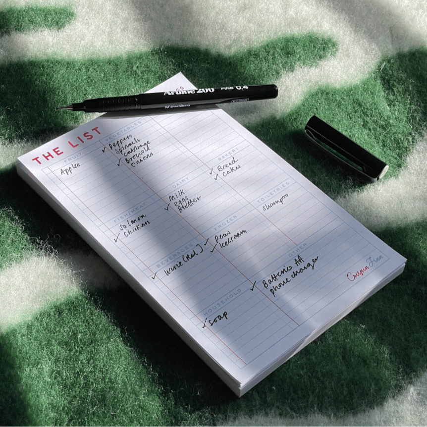 The List Pad and Pencil