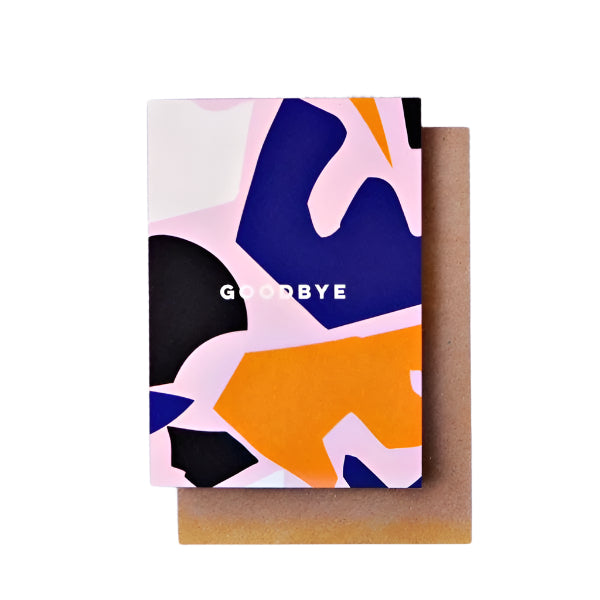 Goodbye Graphic Print Greetings Card