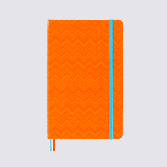 Missoni Hard Cover Ruled Notebook Orange - Large