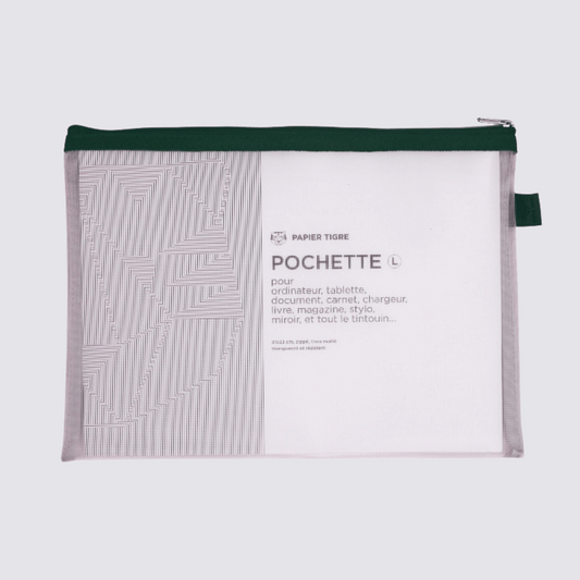 Mesh Pouch Pencil Case Large - Pink