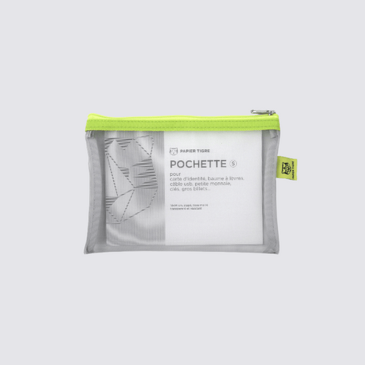 Mesh Pouch Pencil Case Small - Lime