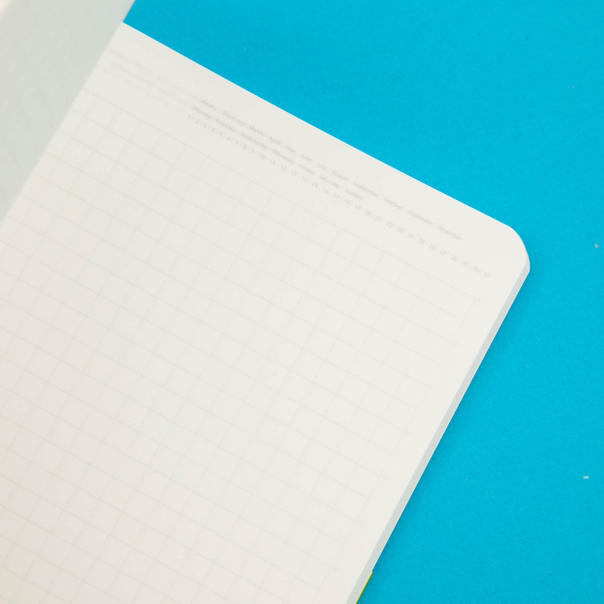 365 Days Grid Notebook - A5 / Black