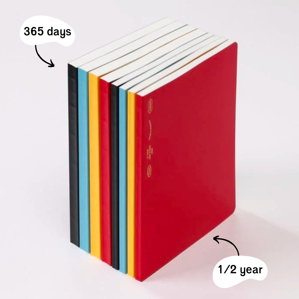 365 Days Graph Notebook - A5 / Yellow