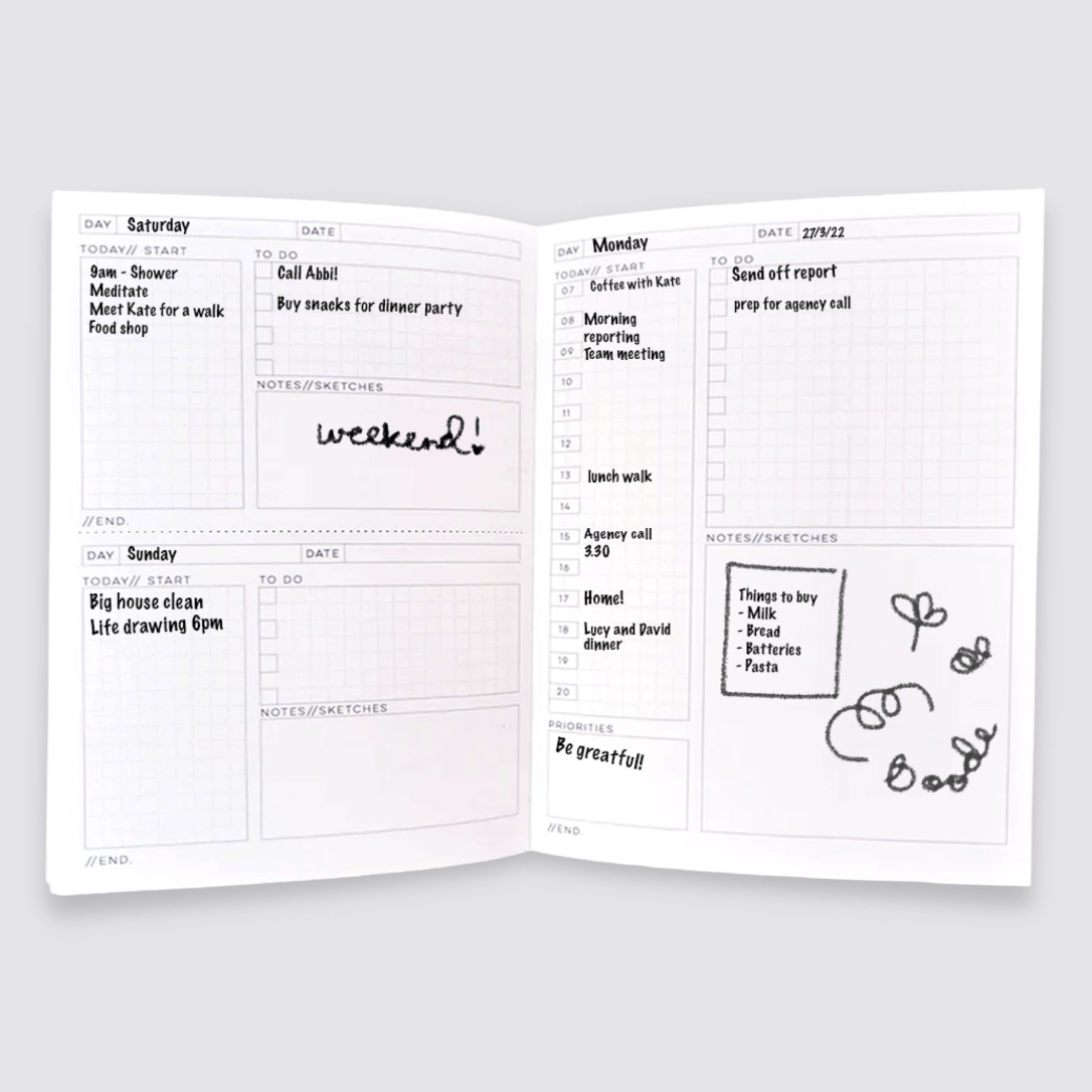 The Daily Planner Undated - Labyrinth No. 1