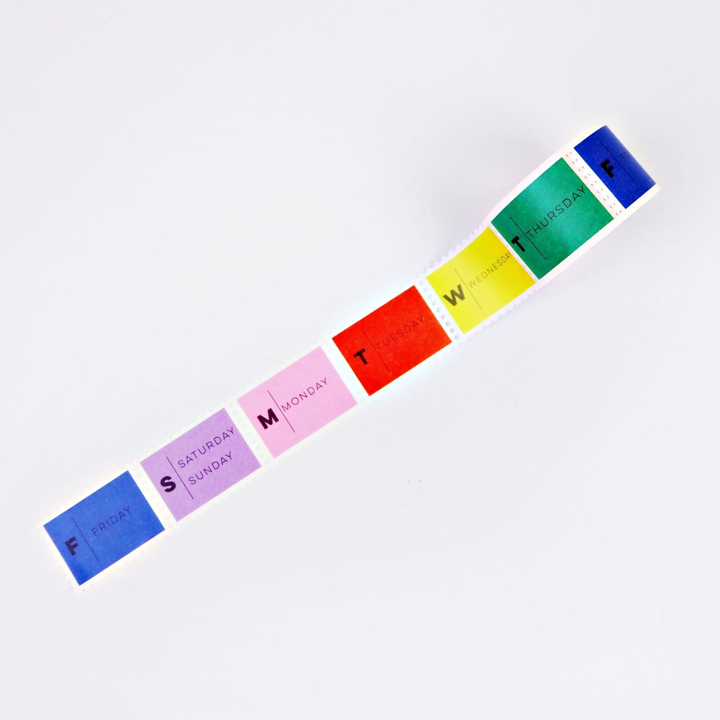 Washi Stamp - Primary Days of the Week