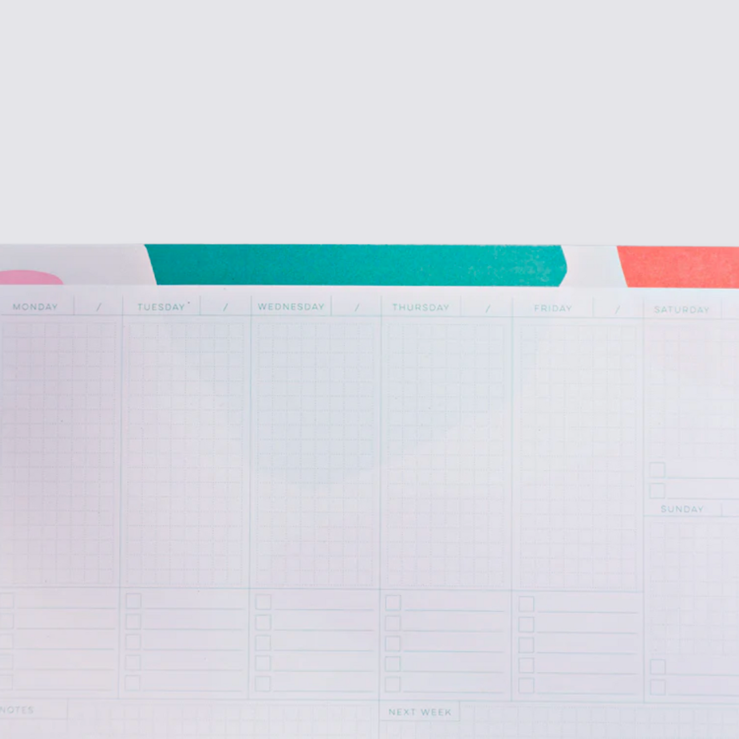 Undated desktop planner