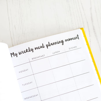 Positive planner meal planning journal