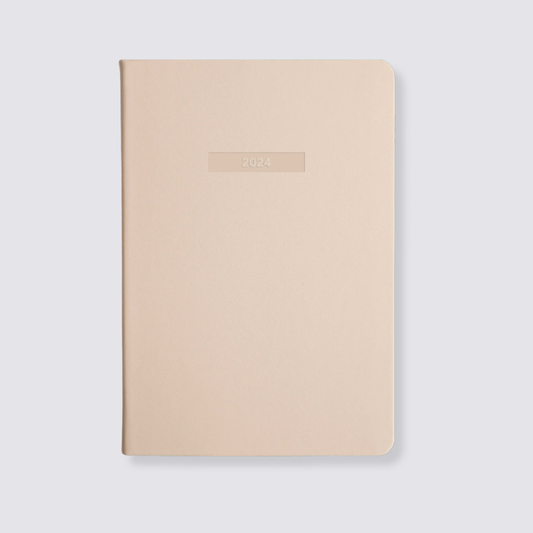 2024 A5 Weekly Notes Diary - Sand